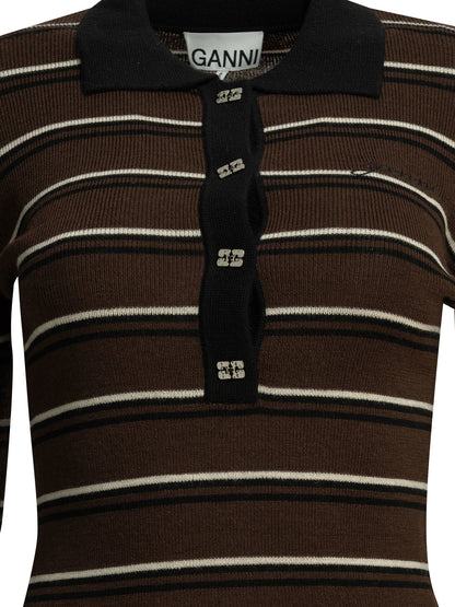 Striped wool polo sweater Knitwear