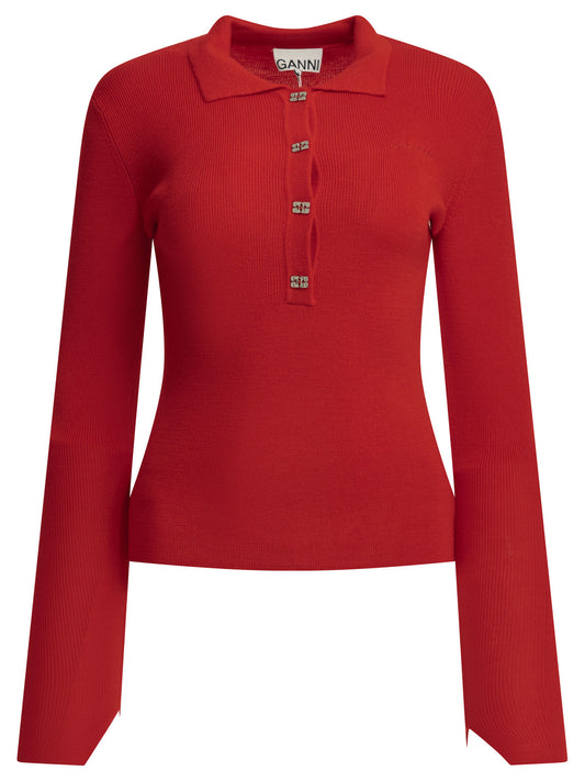 Merino wool polo sweater Knitwear