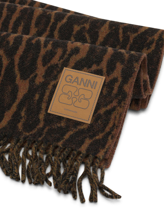Scarf with fringes and logo Sciarpe & Foulard