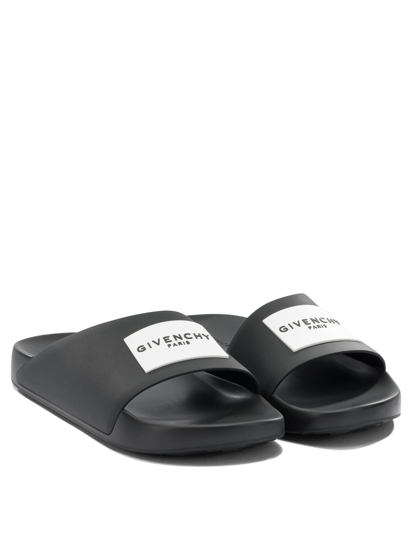 "Label" Slides Sandals