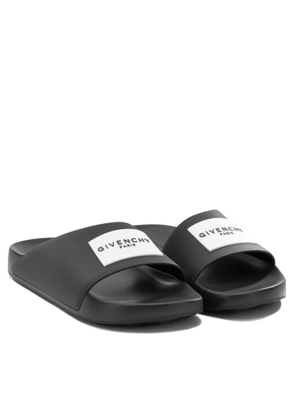 "Label" Slides Sandals