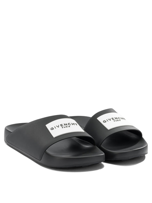 "Label" Slides Sandals