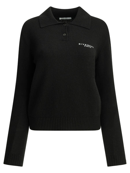 Logo polo sweater Knitwear