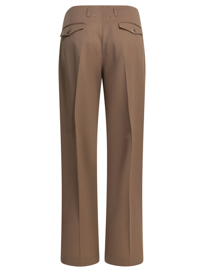 Wool gabardine pants Trousers