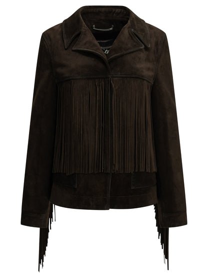 Fringed leather jacket Jackets and Coats
