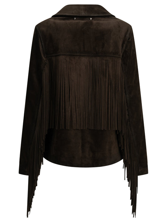 Fringed leather jacket Jackets and Coats