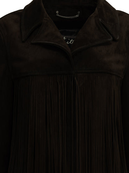 Fringed leather jacket Jackets and Coats