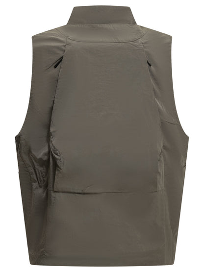 "Trajectory Back Pack" Sleeveless Jacket Jackets and Coats