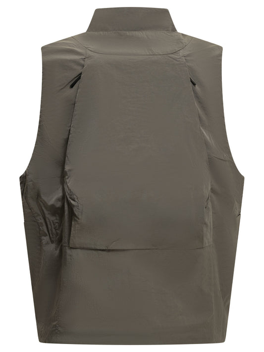 "Trajectory Back Pack" Sleeveless Jacket Jackets and Coats