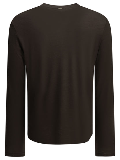 Round-neck wool T-shirt T-shirts