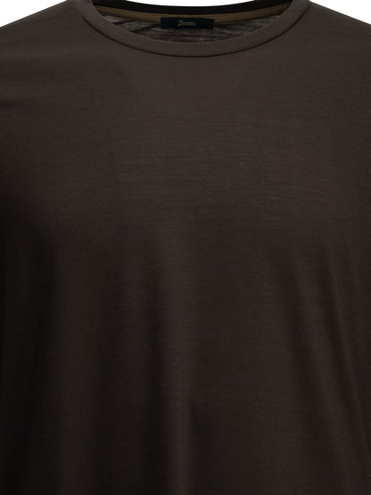 Round-neck wool T-shirt T-shirts