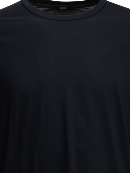 Round-neck wool T-shirt T-shirts