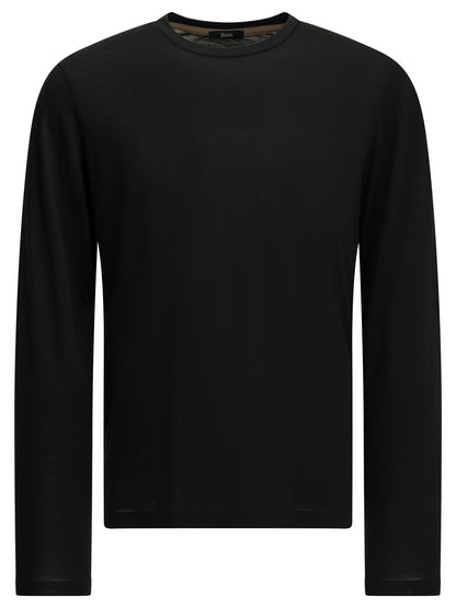 Round-neck wool T-shirt T-shirts