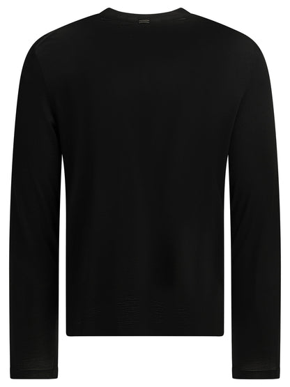 Round-neck wool T-shirt T-shirts