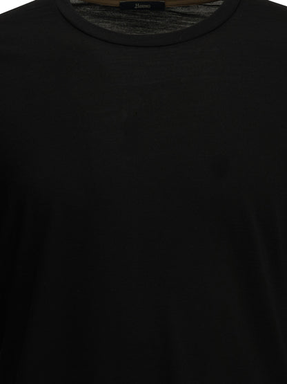 Round-neck wool T-shirt T-shirts