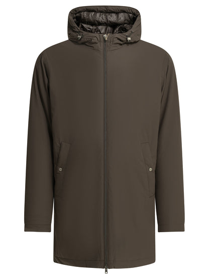 "Resort" long nylon down jacket Jackets and Coats