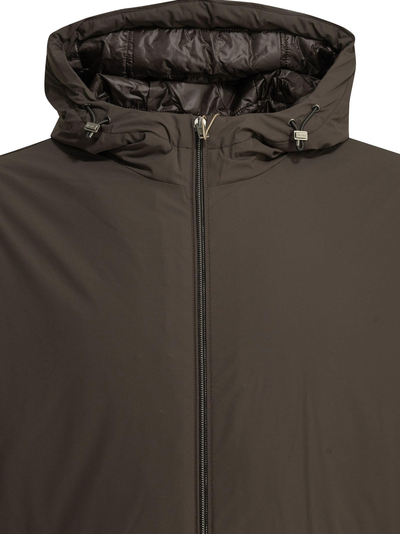 "Resort" long nylon down jacket Jackets and Coats