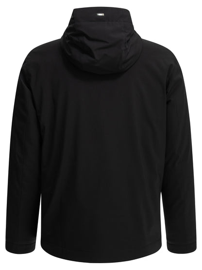 Short down jacket in stretch twill Jackets and Coats