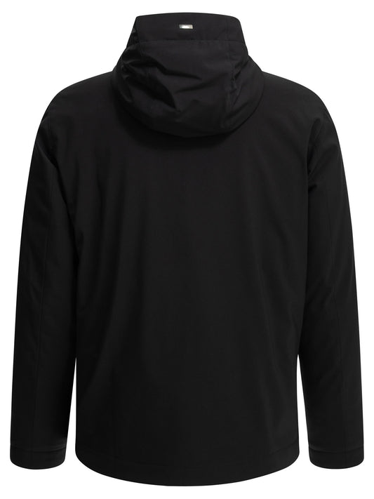 Short down jacket in stretch twill Jackets and Coats