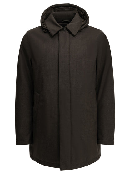 Long flannel down jacket Jackets and Coats
