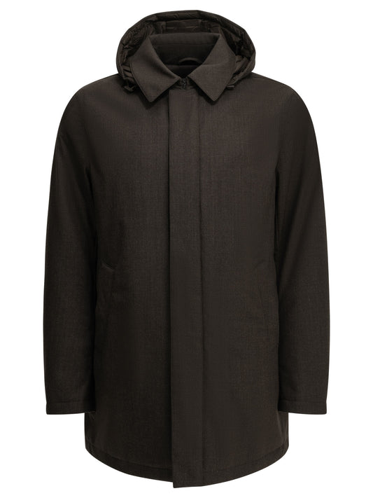 Long flannel down jacket Jackets and Coats