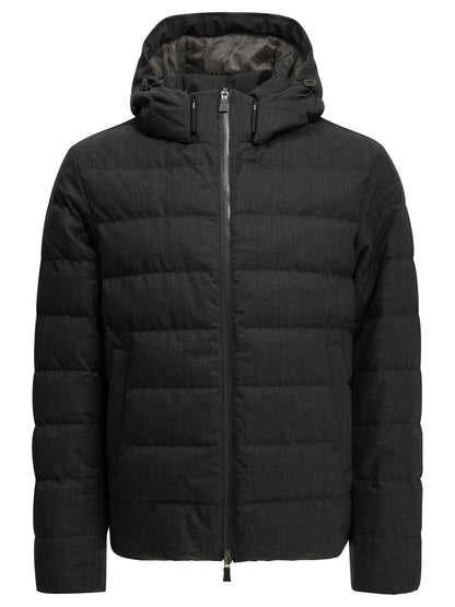 Short flannel down jacket Jackets and Coats