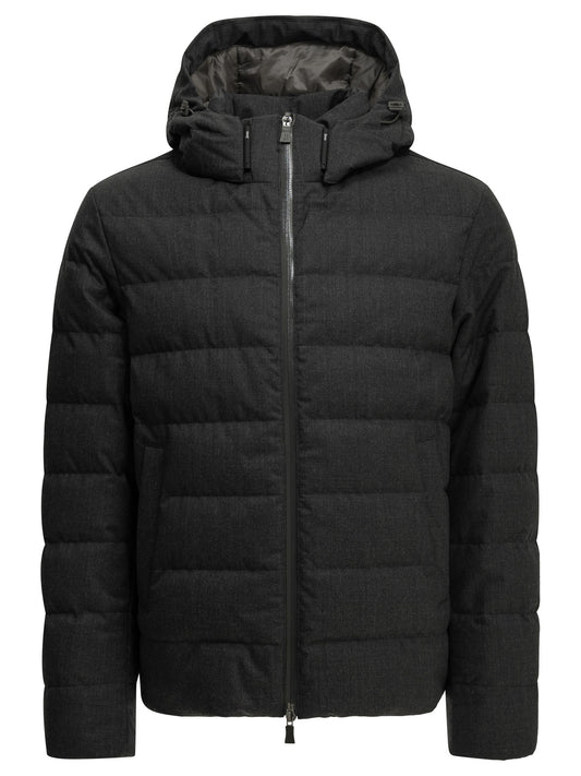Short flannel down jacket Jackets and Coats