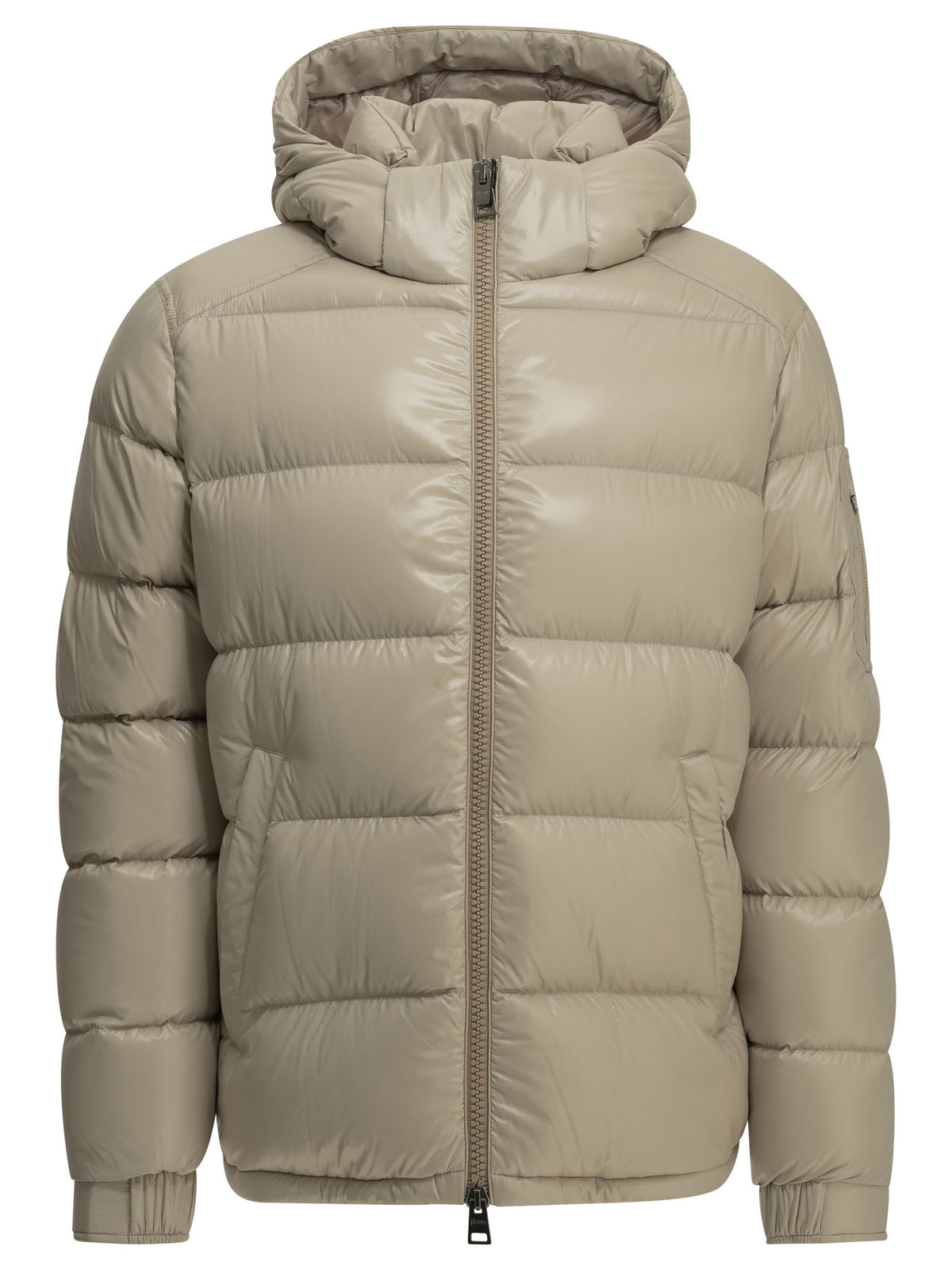 Short down jacket with logo Jackets and Coats