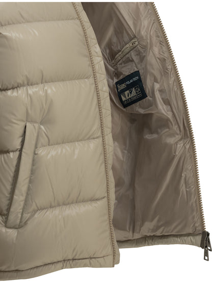 Short down jacket with logo Jackets and Coats