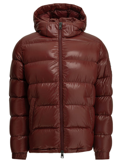 Short down jacket with logo Jackets and Coats