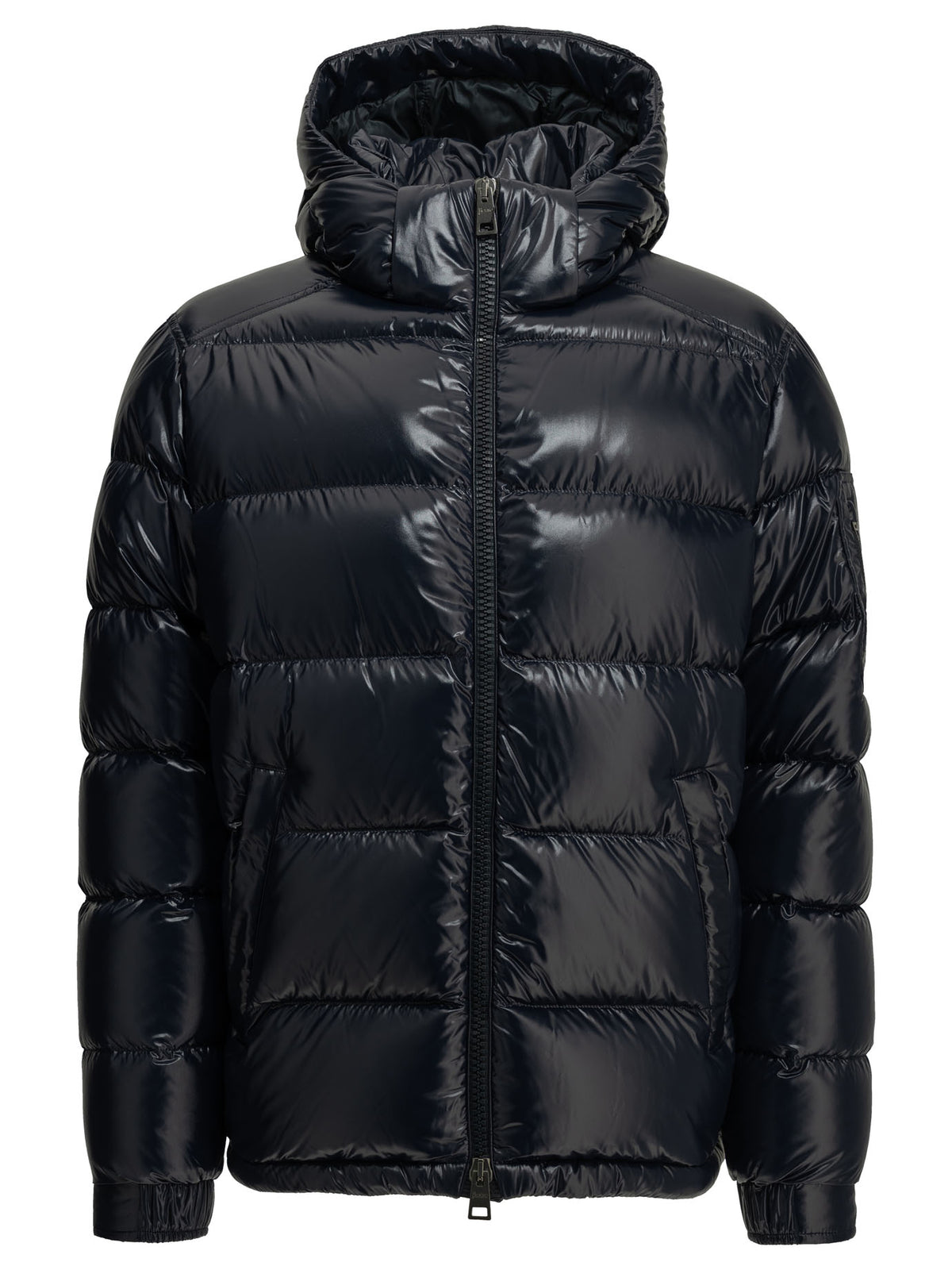 Short down jacket with logo Jackets and Coats