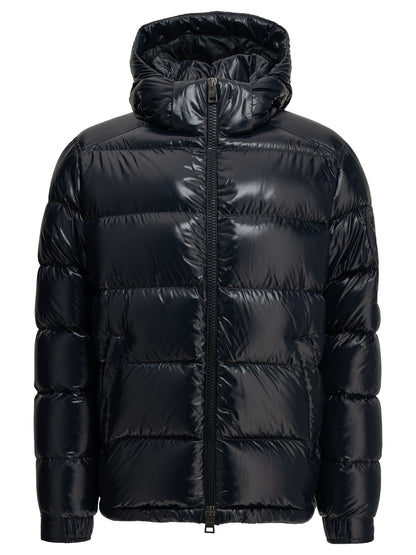 Short down jacket with logo Jackets and Coats