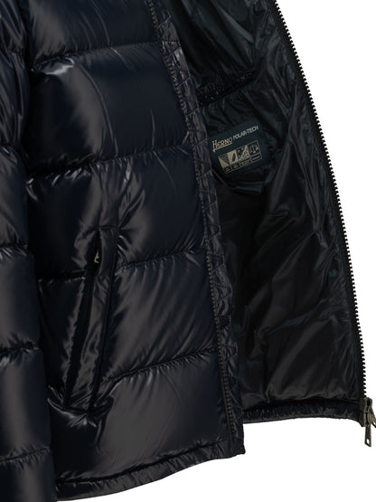 Short down jacket with logo Jackets and Coats