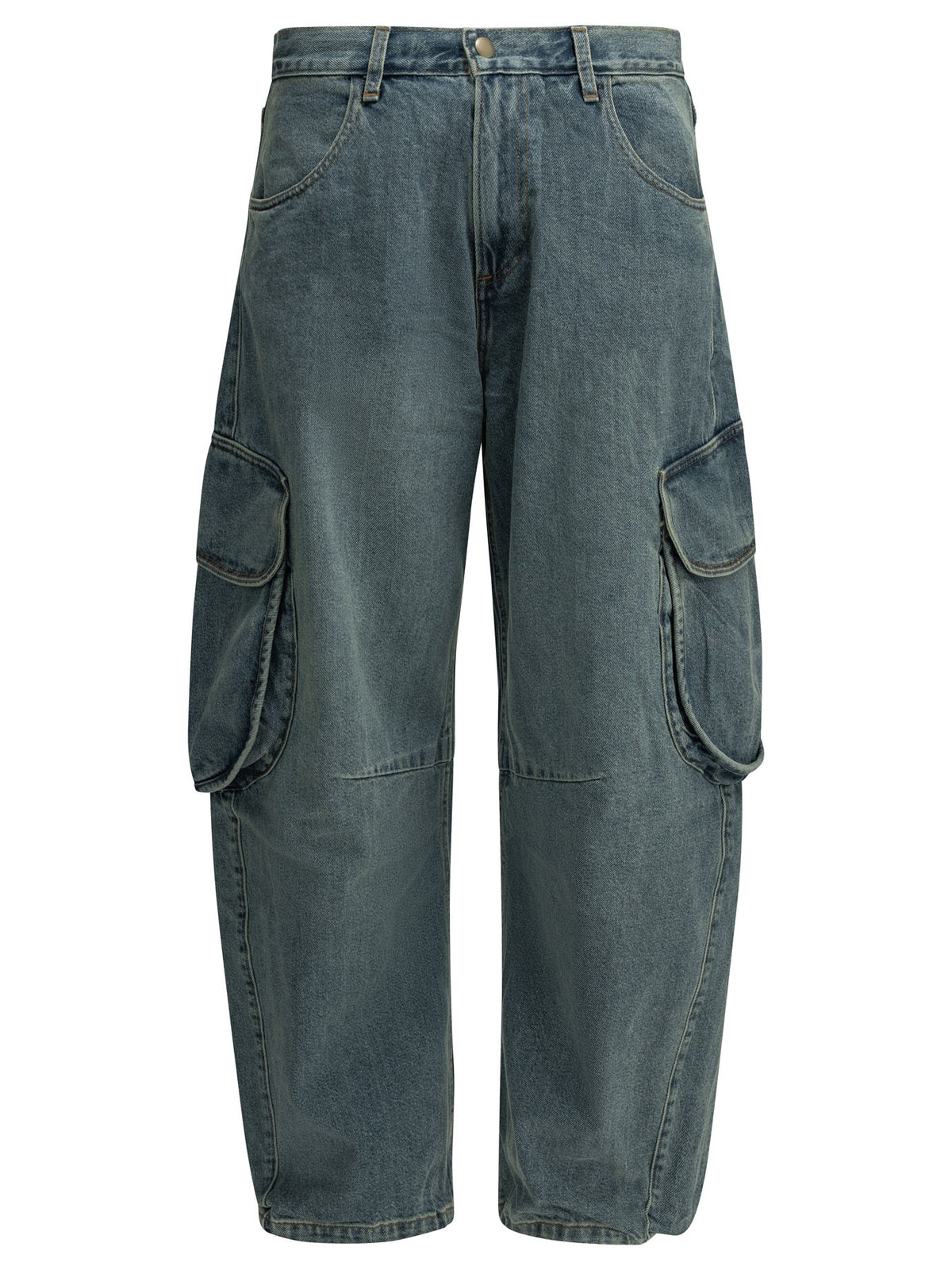 "Cargo" Wide-Leg Jeans Jeans