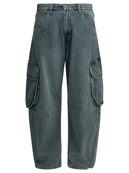 "Cargo" Wide-Leg Jeans Jeans