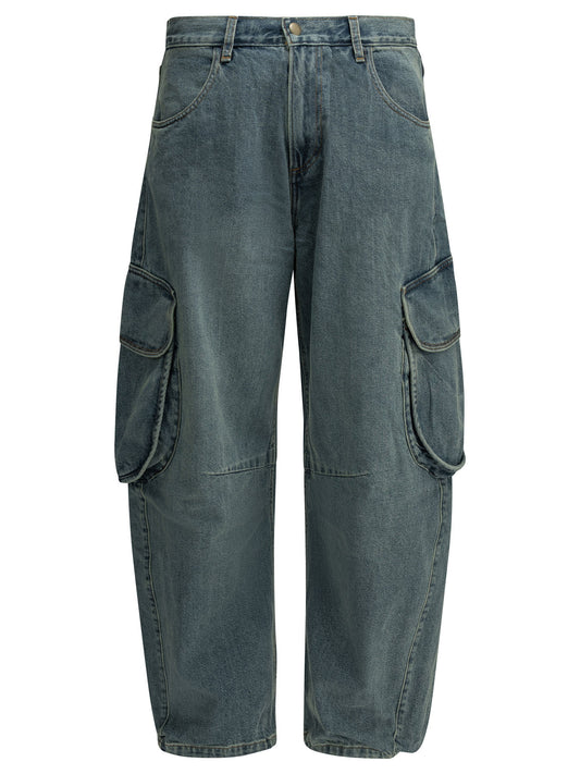 "Cargo" Wide-Leg Jeans Jeans
