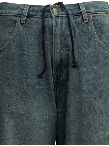 "Cargo" Wide-Leg Jeans Jeans
