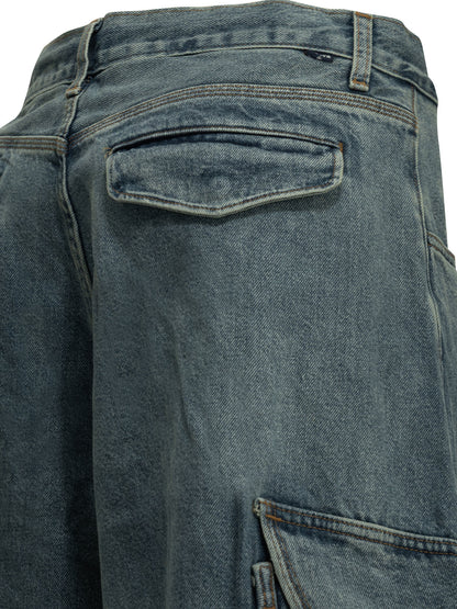 "Cargo" Wide-Leg Jeans Jeans