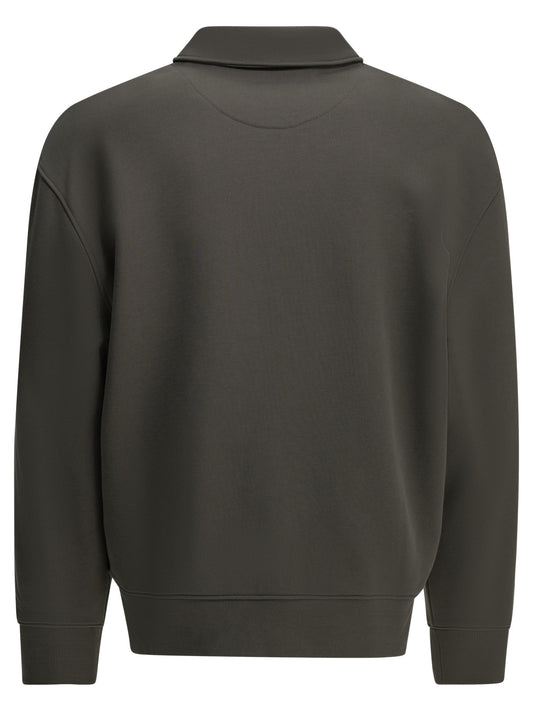 "Chillax Fox" Polo-Collar Sweatshirt Sweatshirts