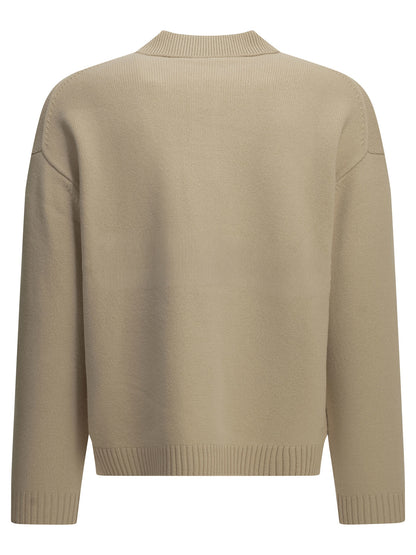 "Fox Head" Polo Sweater Knitwear
