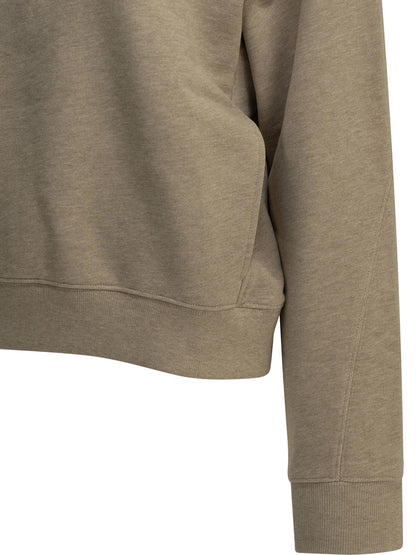 "Baby Fox" Polo-Collar Sweatshirt Sweatshirts