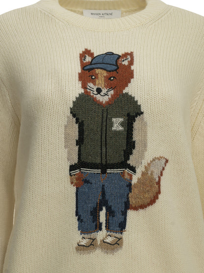 "Dressed Fox" Crew-Neck Sweater Knitwear