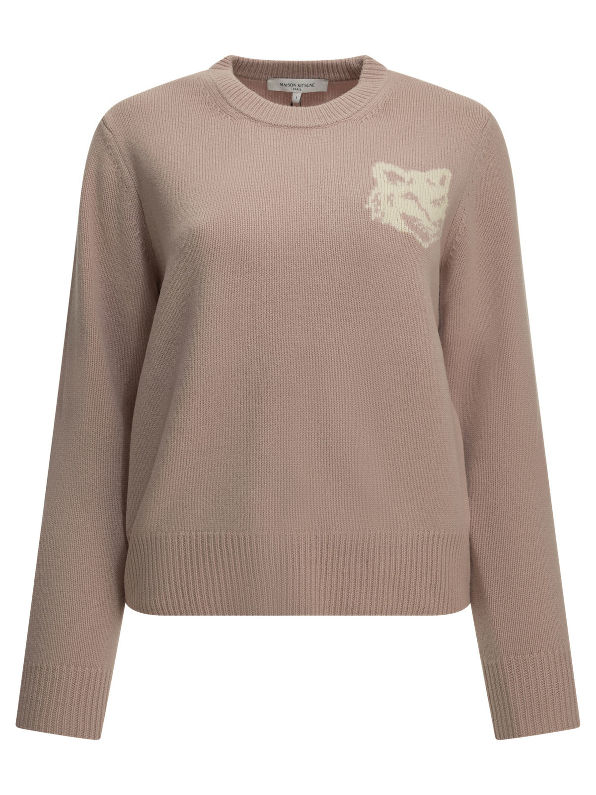 "Fox Head" Crew-Neck Sweater Knitwear