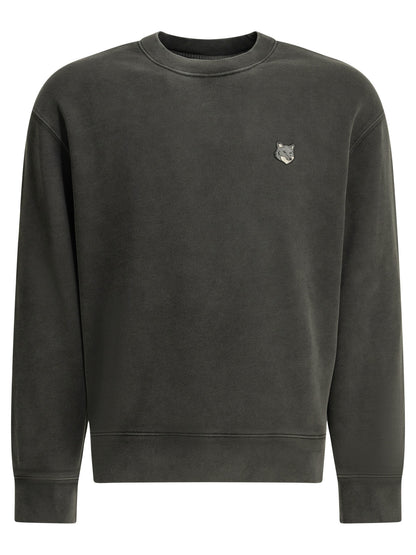"Fox Head Faded" Crew Neck Sweatshirt Sweatshirts