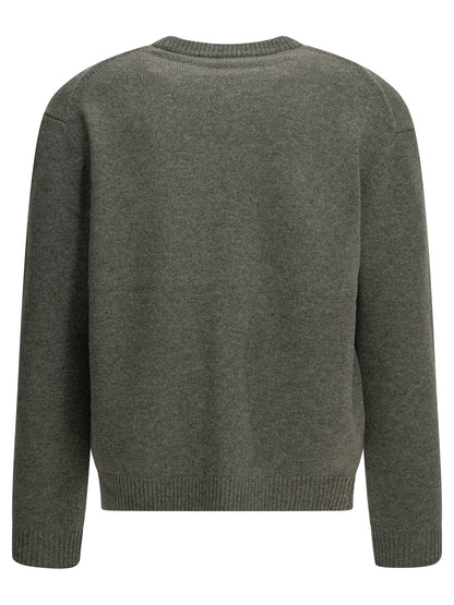 "Fox Head" Crew-Neck Sweater Knitwear