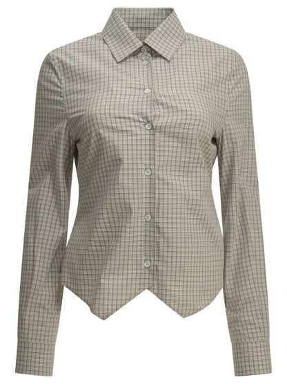 "Pointed Hem" Casual Shirt Shirts