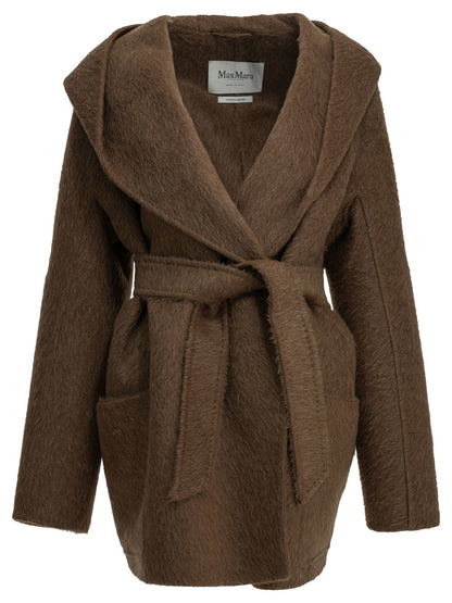 Short camel-colored coat Jackets and Coats