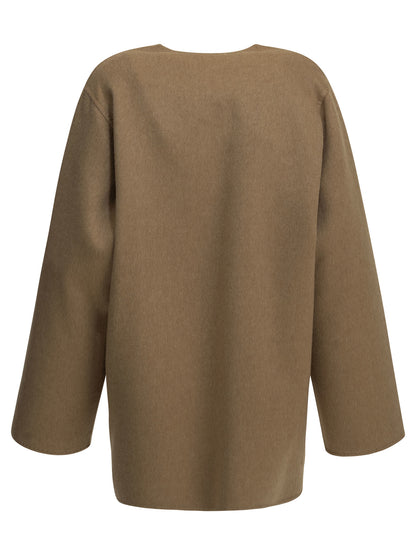 Short coat in camel and mohair Jackets and Coats