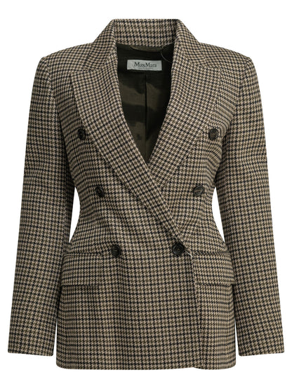 Double-breasted houndstooth blazer Jackets and Coats