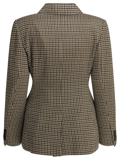Double-breasted houndstooth blazer Jackets and Coats